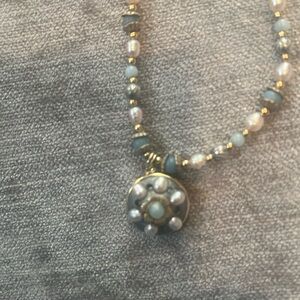 Gorgeous vintage sterling w real pearls MG necklace